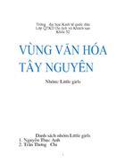 Vùng Văn hóa Tây Nguyên