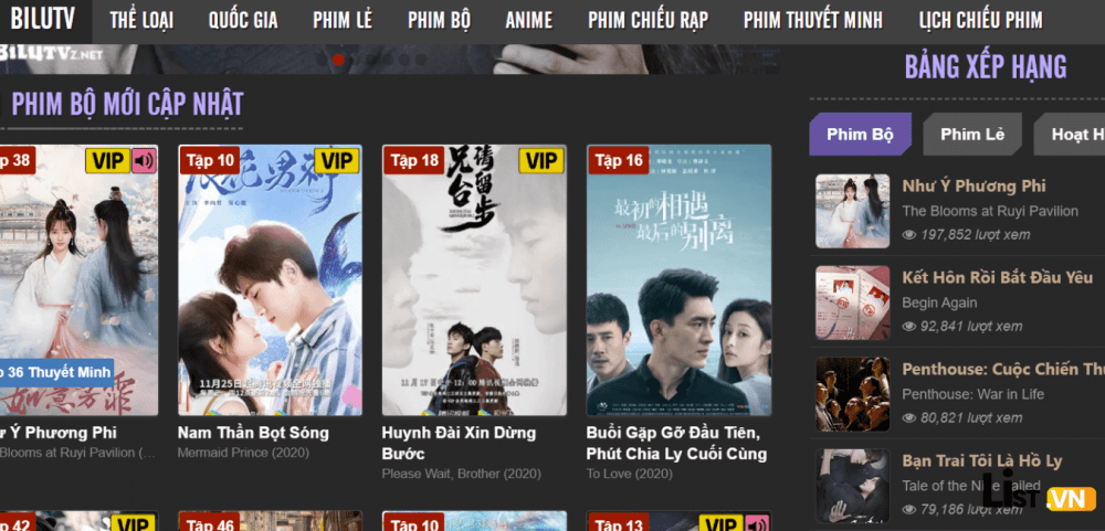 Top 25 web xem phim online chuẩn HD tốt nhất 2021 List.vn