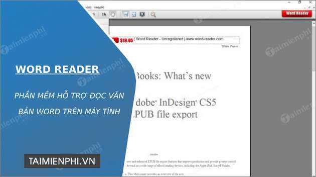 Word Reader - Phần mềm hỗ trợ đọc file Word -taimienphi.vn