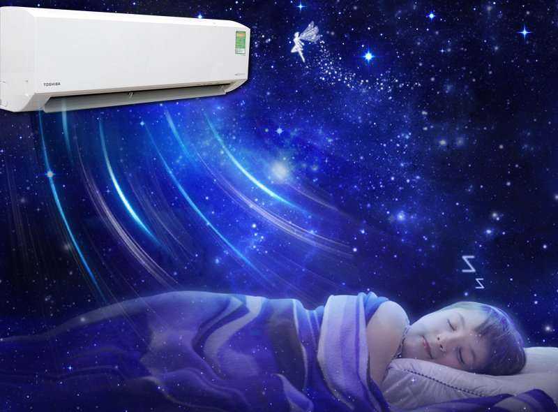 Chế độ ngủ đêm trên máy lạnh Toshiba 1 HP RAS-H10G2KCV-V