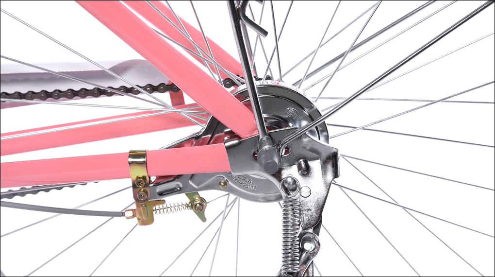 Xe đạp đường phố sẽ được trang bị phanh vành và phanh đùm làm bằng hợp kim thép 