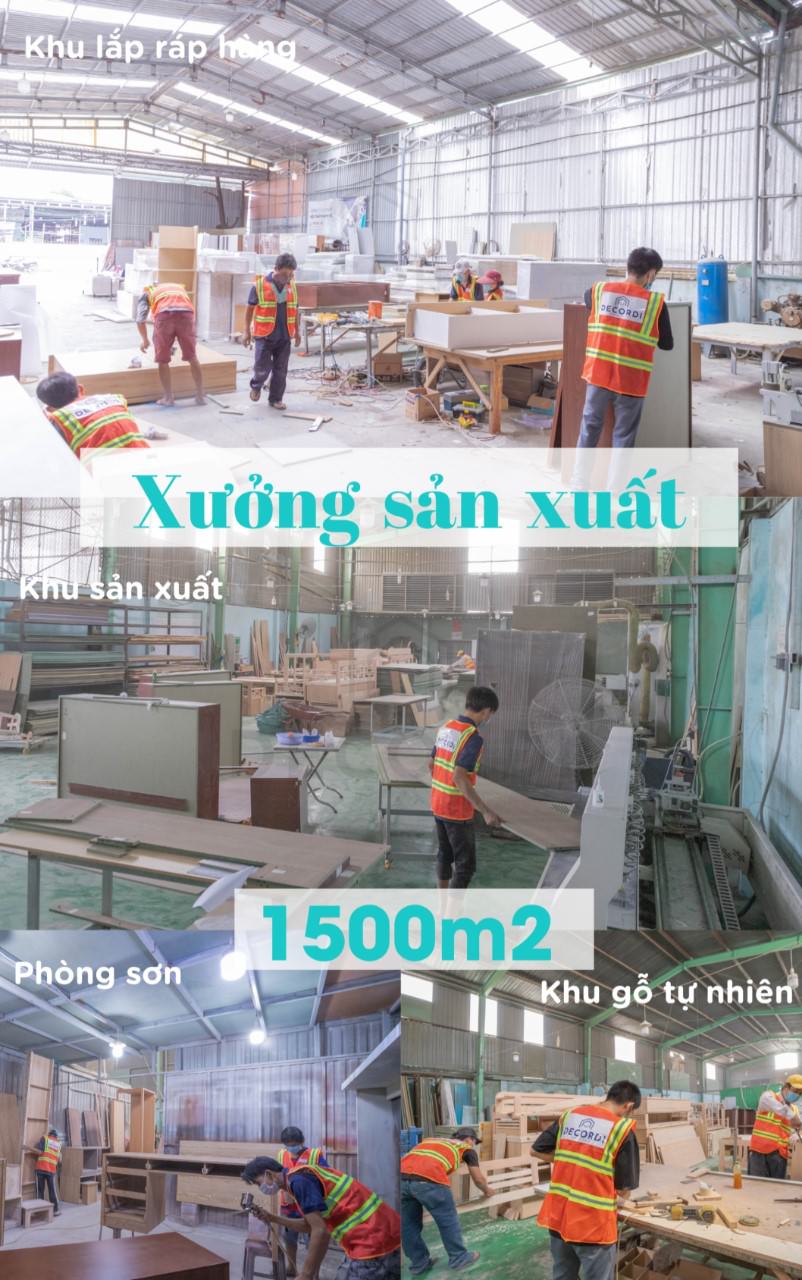 Quy mô nhà xưởng 1500m2 của Decordi