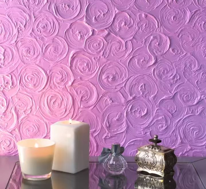 Trang trí bức tường tuyệt đẹp với họa tiết hoa hồng 3D